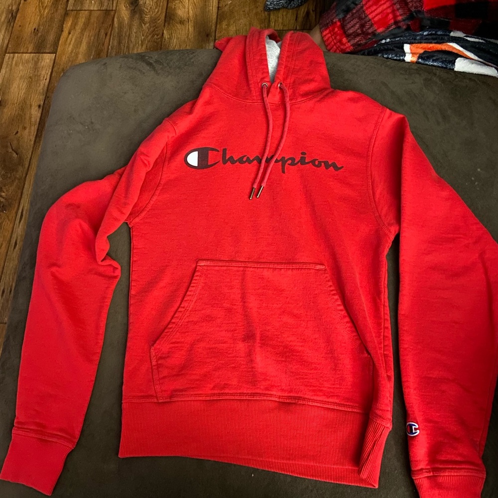 Red champion sweater